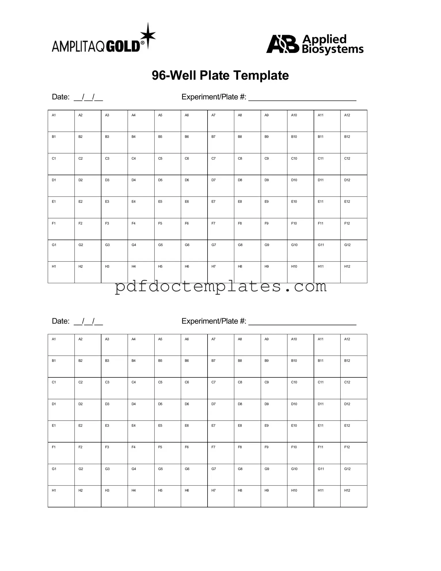 Download 96 Well Template