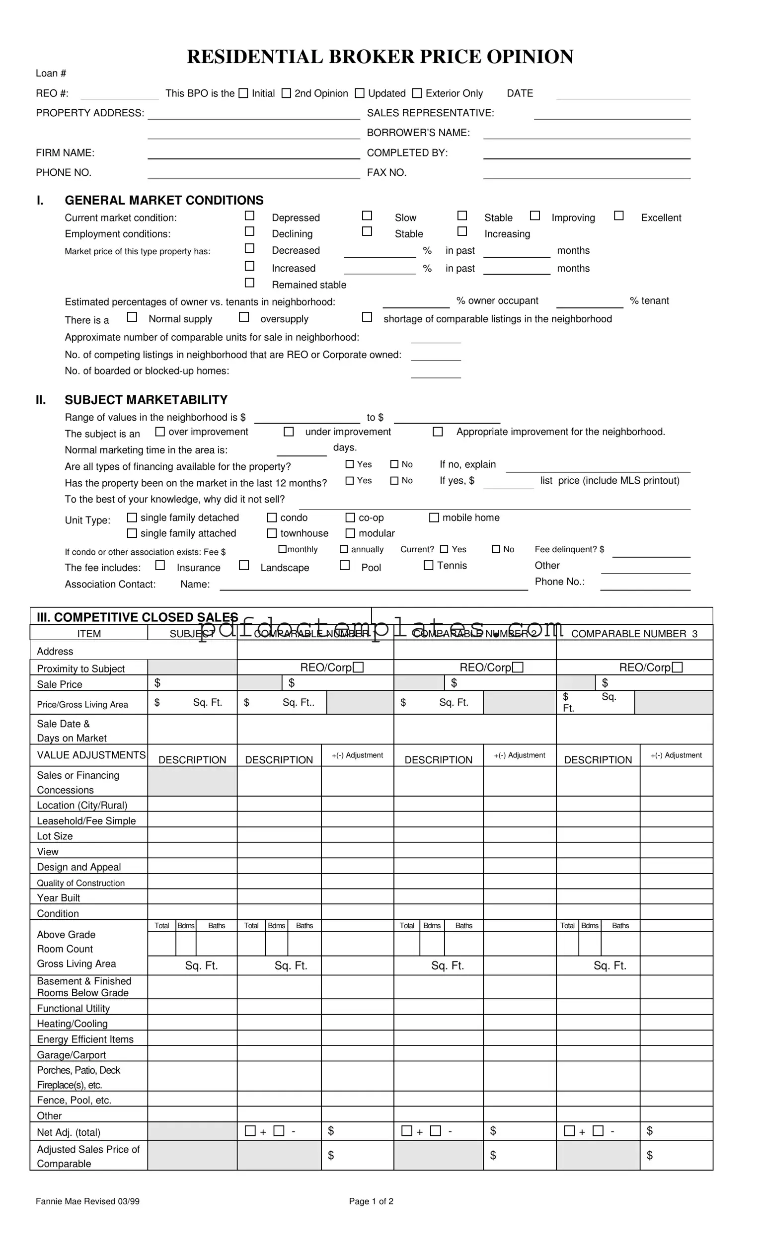 Download Broker Price Opinion Template