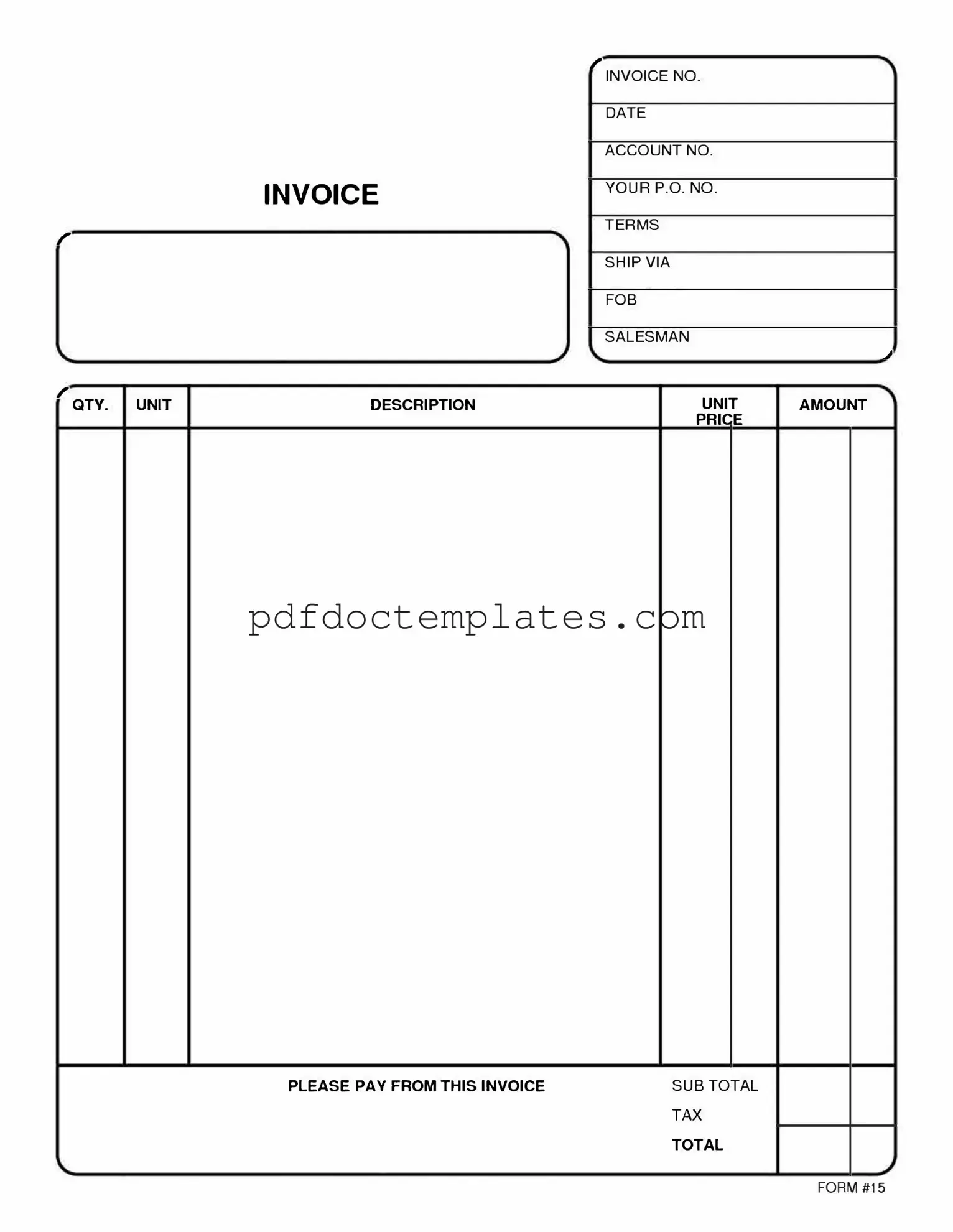 Download Free And Invoice Pdf Template