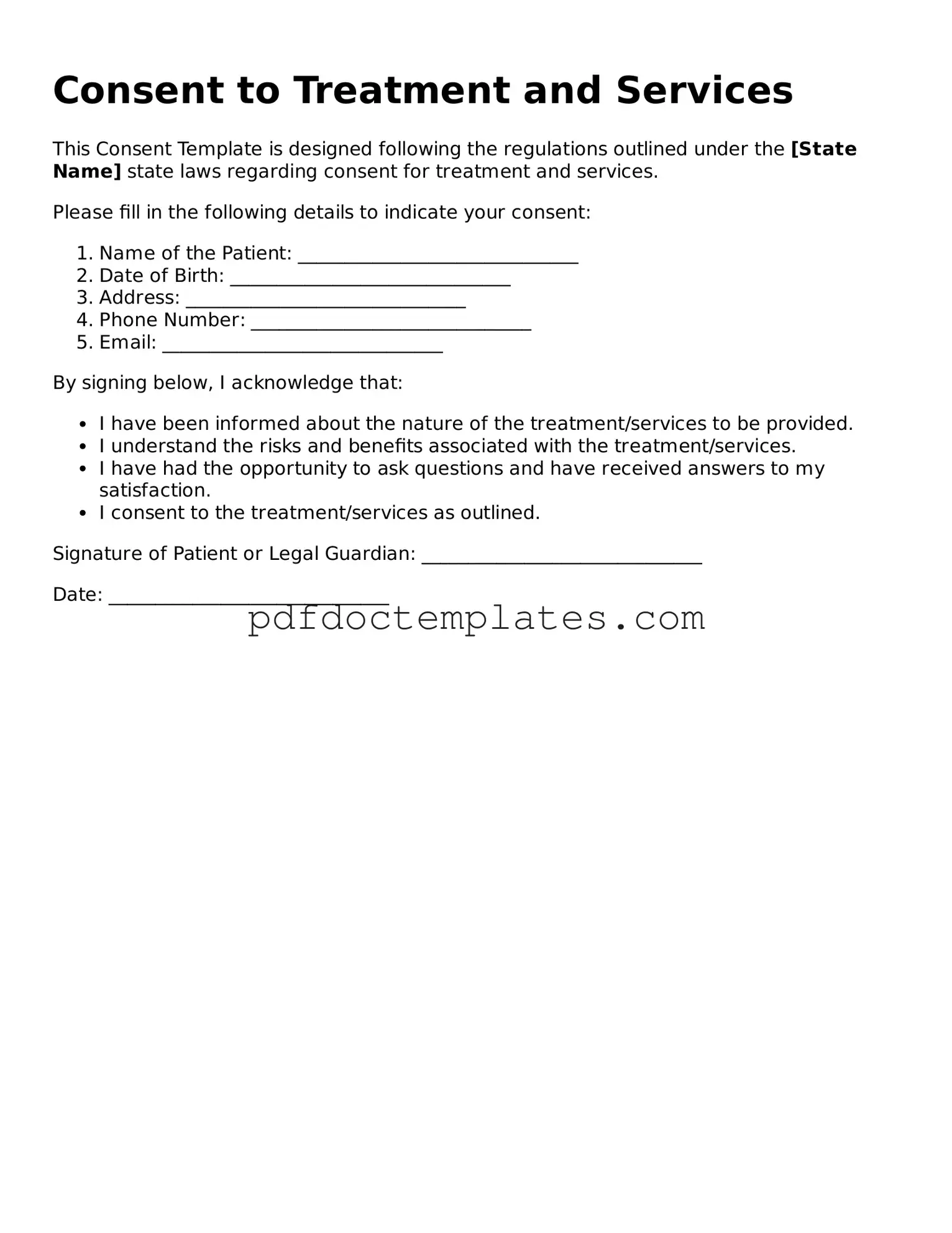 Printable Consent Template
