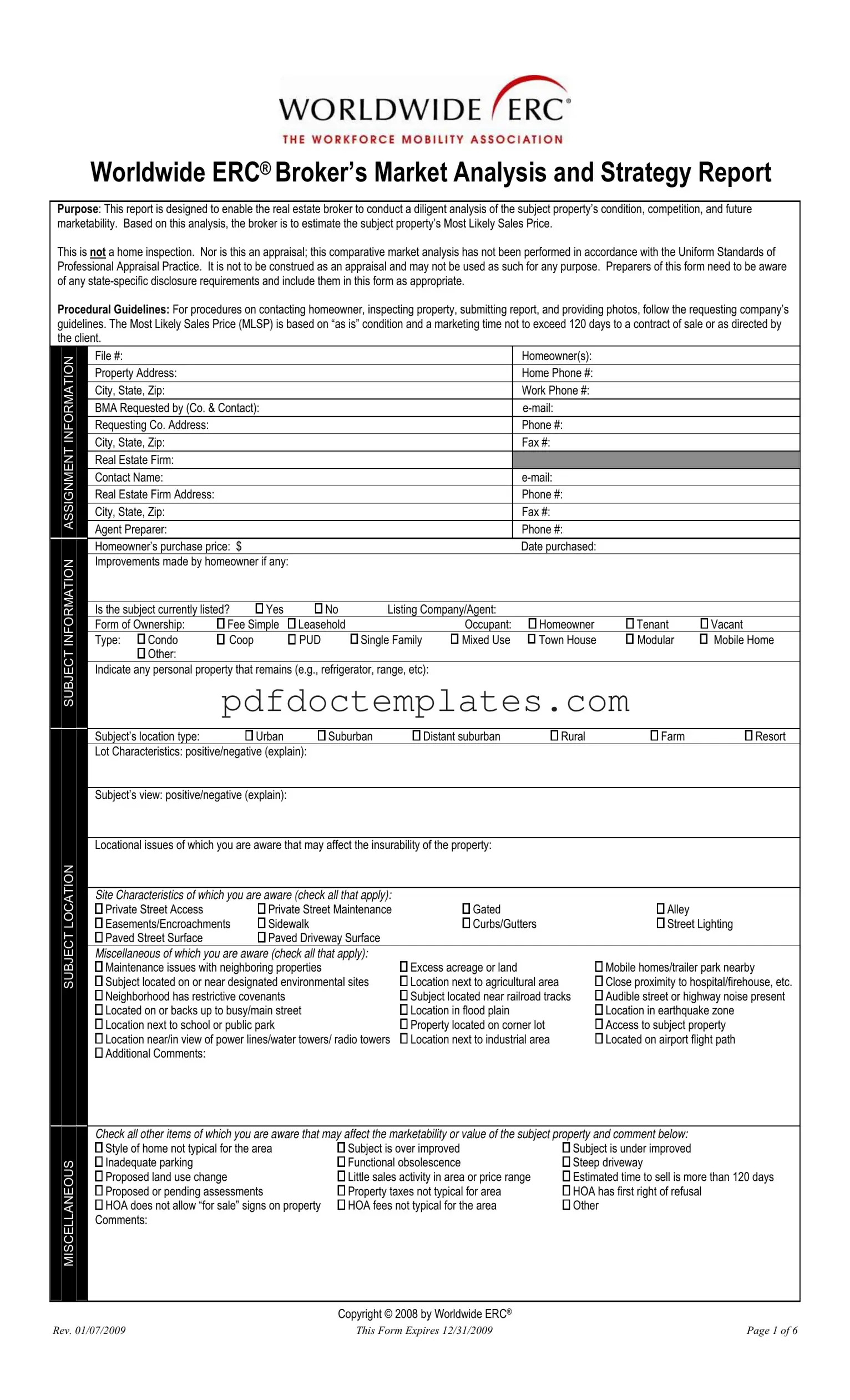 Download Erc Broker Market Analysis Template