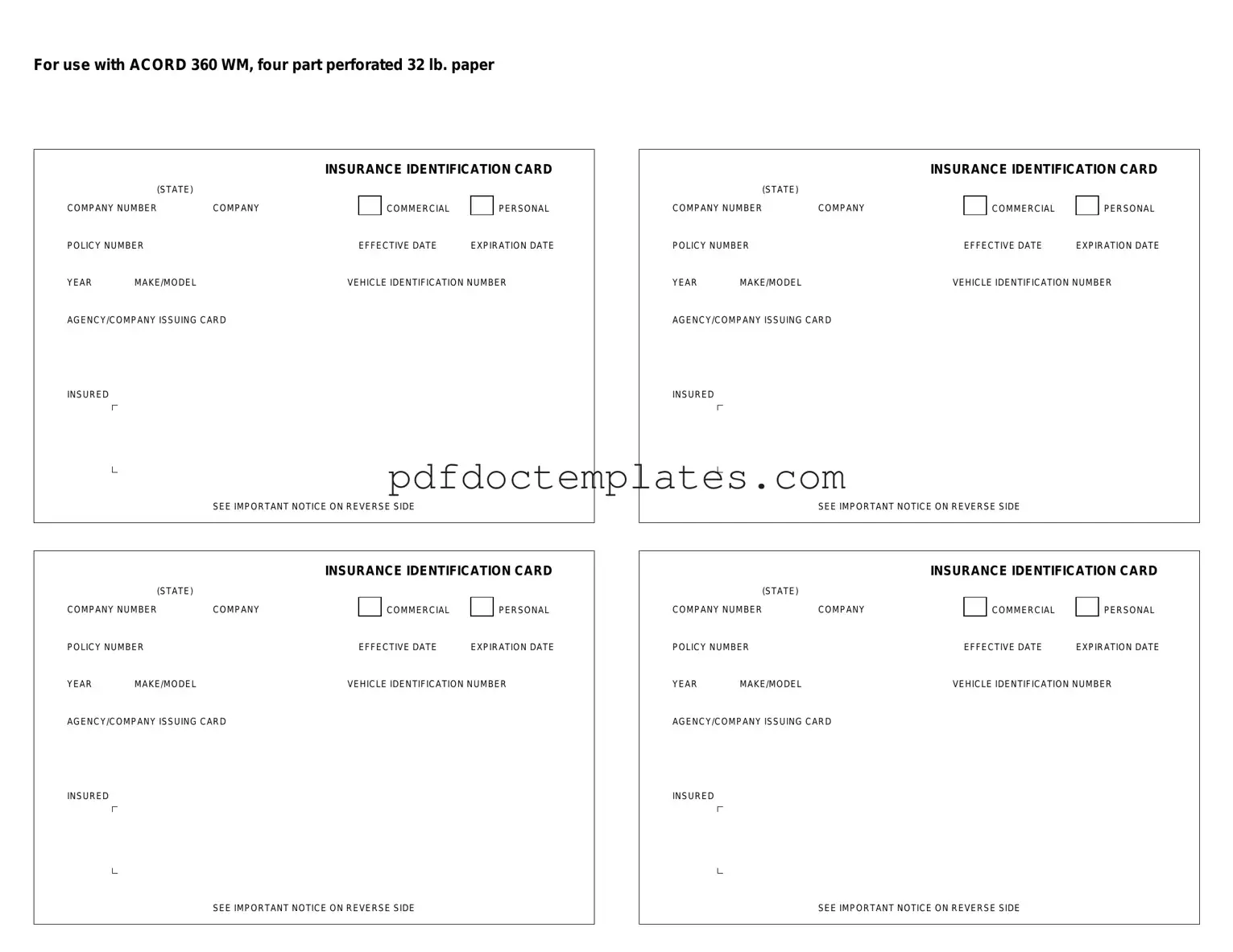 Download Acord 50 WM Template
