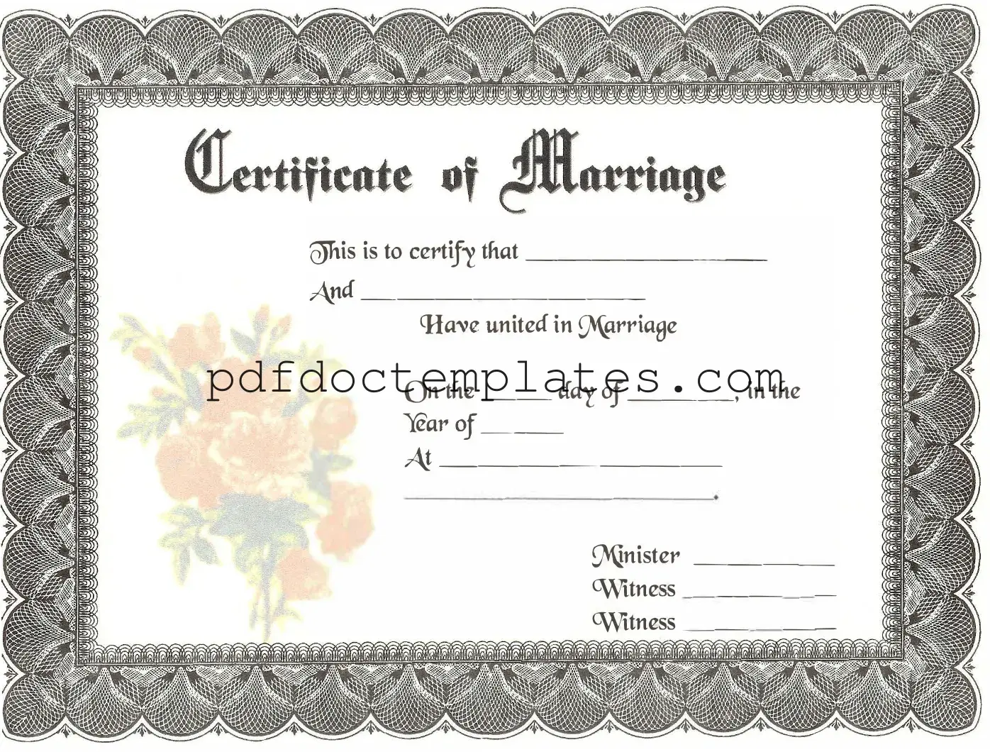 Download Marriage Certificate Template