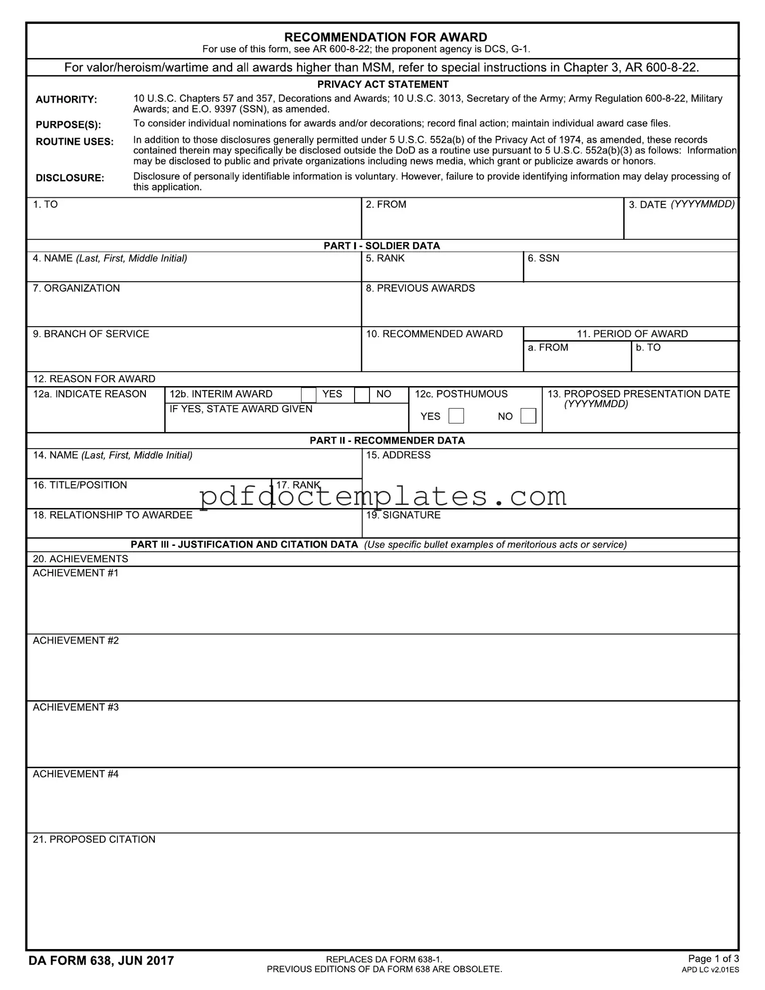 Download Da 638 Template