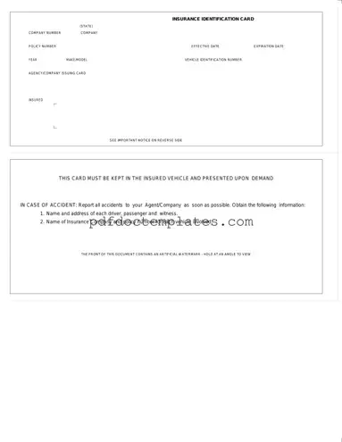 Download Auto Insurance Card Template