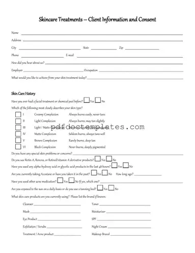 Download Facial Consent Template