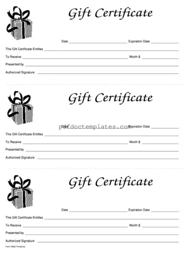 Download Gift Certificate Template
