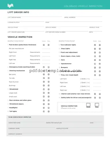 Download Lyft Inspection Template