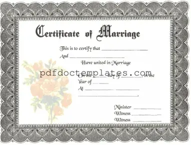 Download Marriage Certificate Template