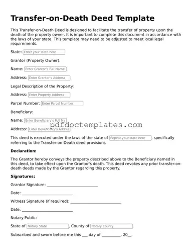 Printable Transfer-on-Death Deed Template