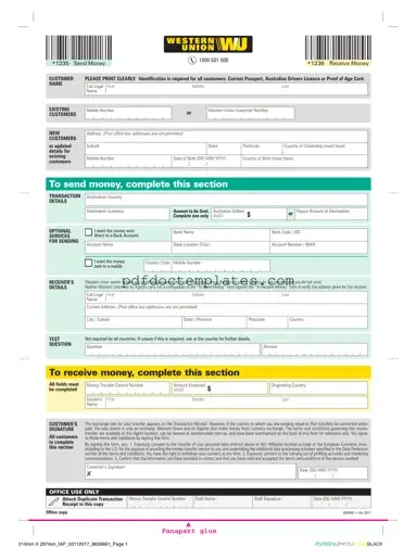 Download Western Union Template